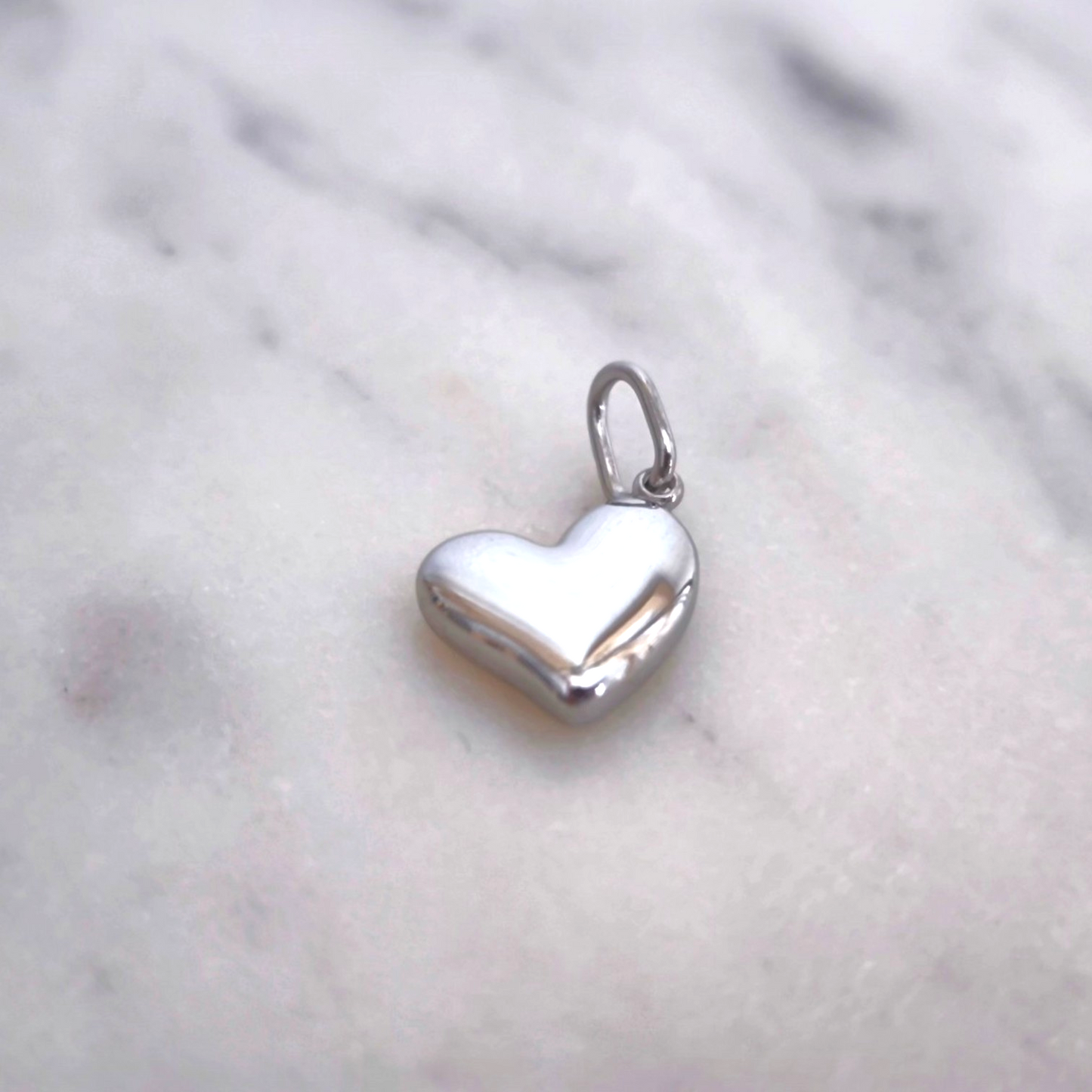 Charm Heart medium Plata