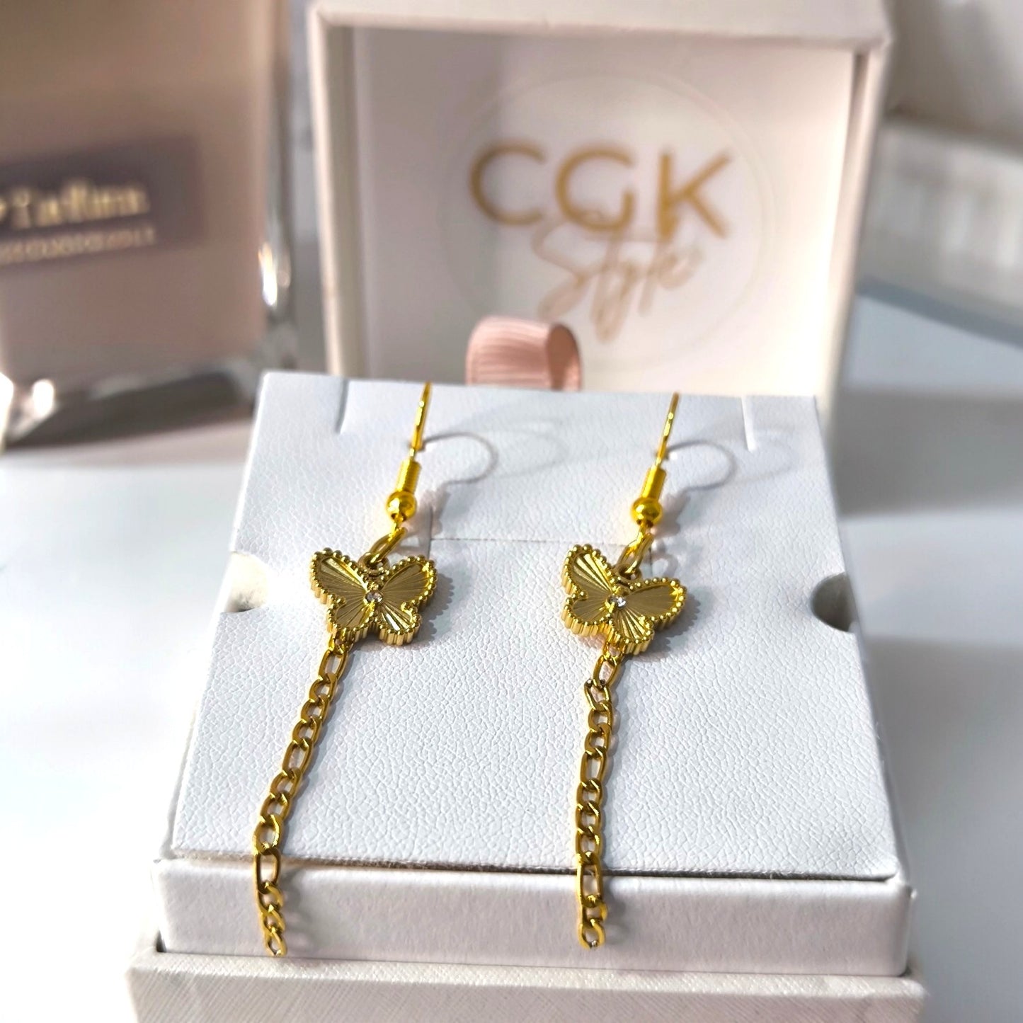 Pendientes Mariposa Dangle