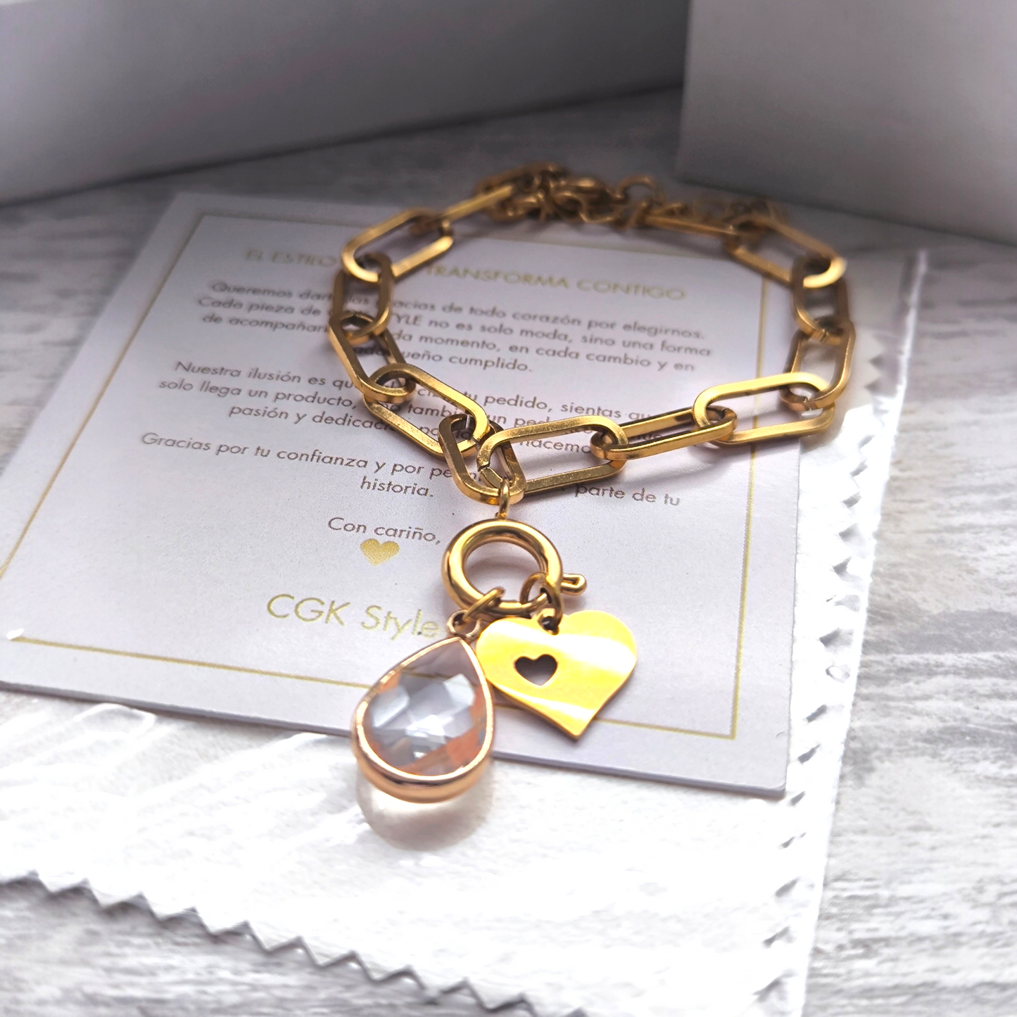 Pulsera Lágrima & Corazón