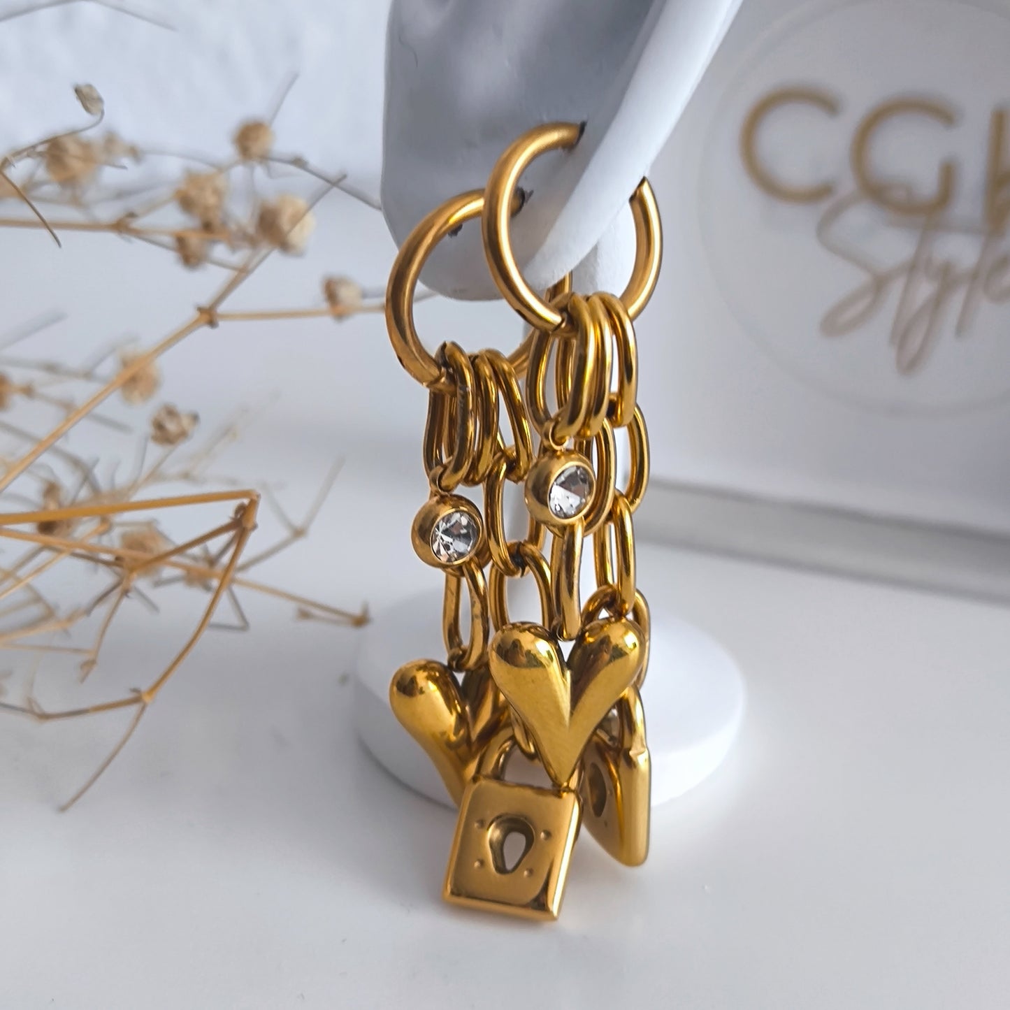 Pendientes Heart Dangle