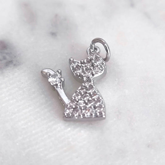 Charm Mystic Cat- Plata