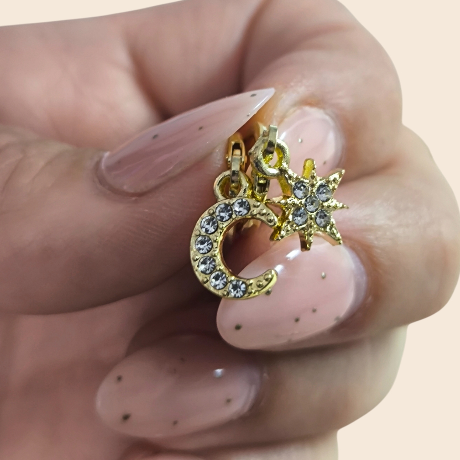 Aretes Aro Estrella & Luna