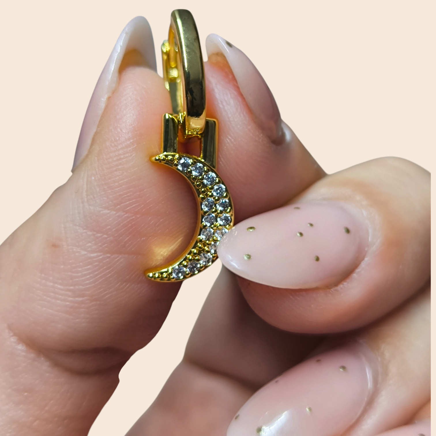 Aretes Luna Colgante