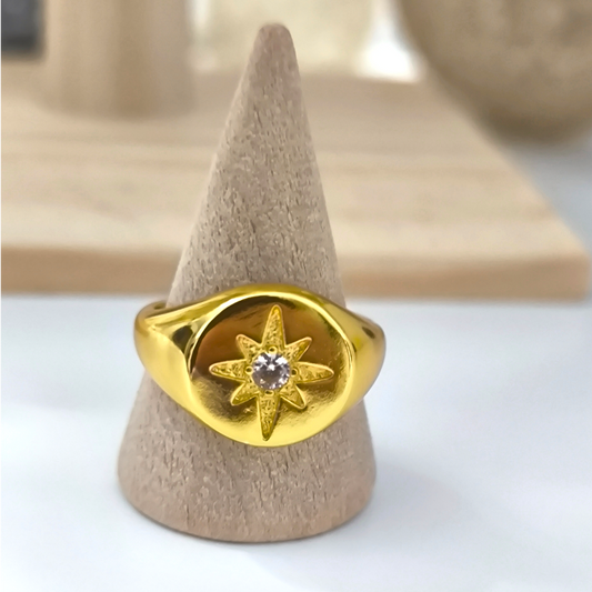 Anillo Estrella de Circonita