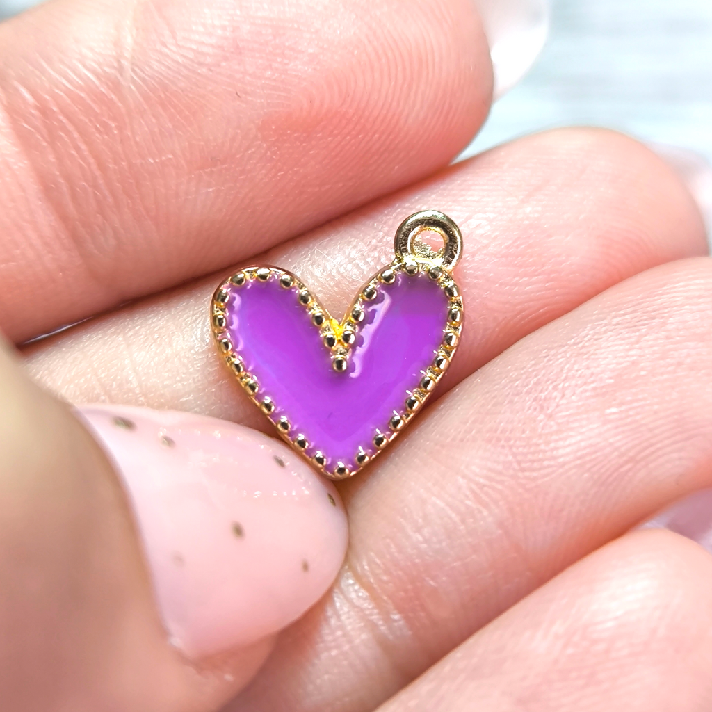 HEART CHARM- LILA BRILLANTE