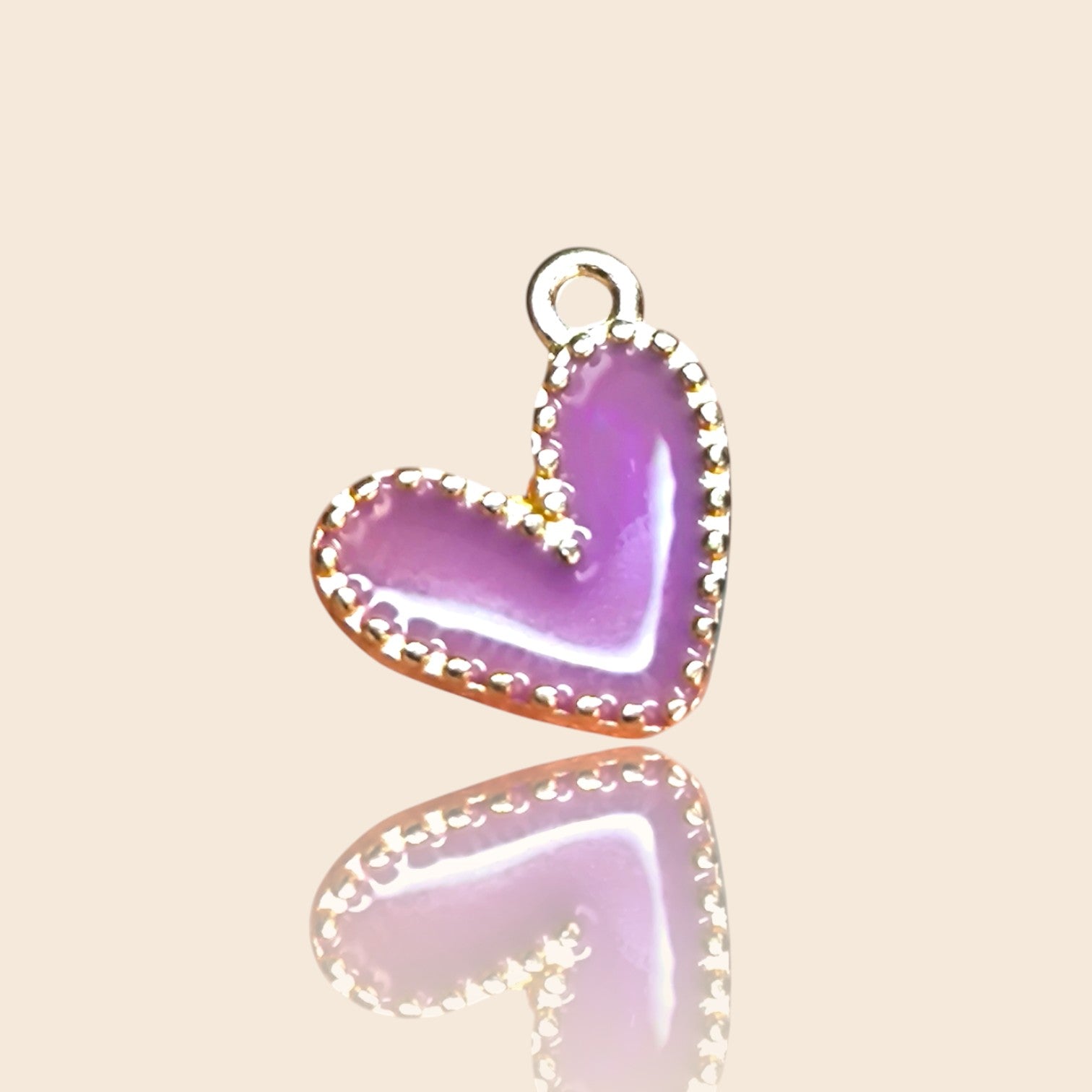 HEART CHARM- LILA BRILLANTE