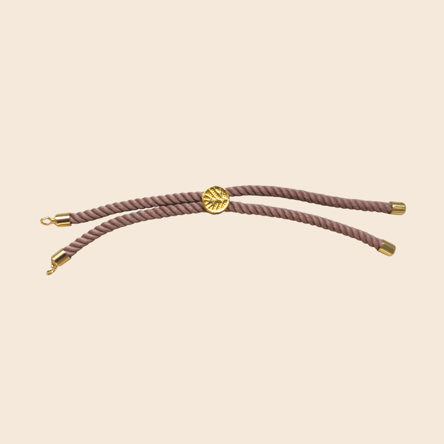 Raíz Dorada — Pulsera Beige Claro