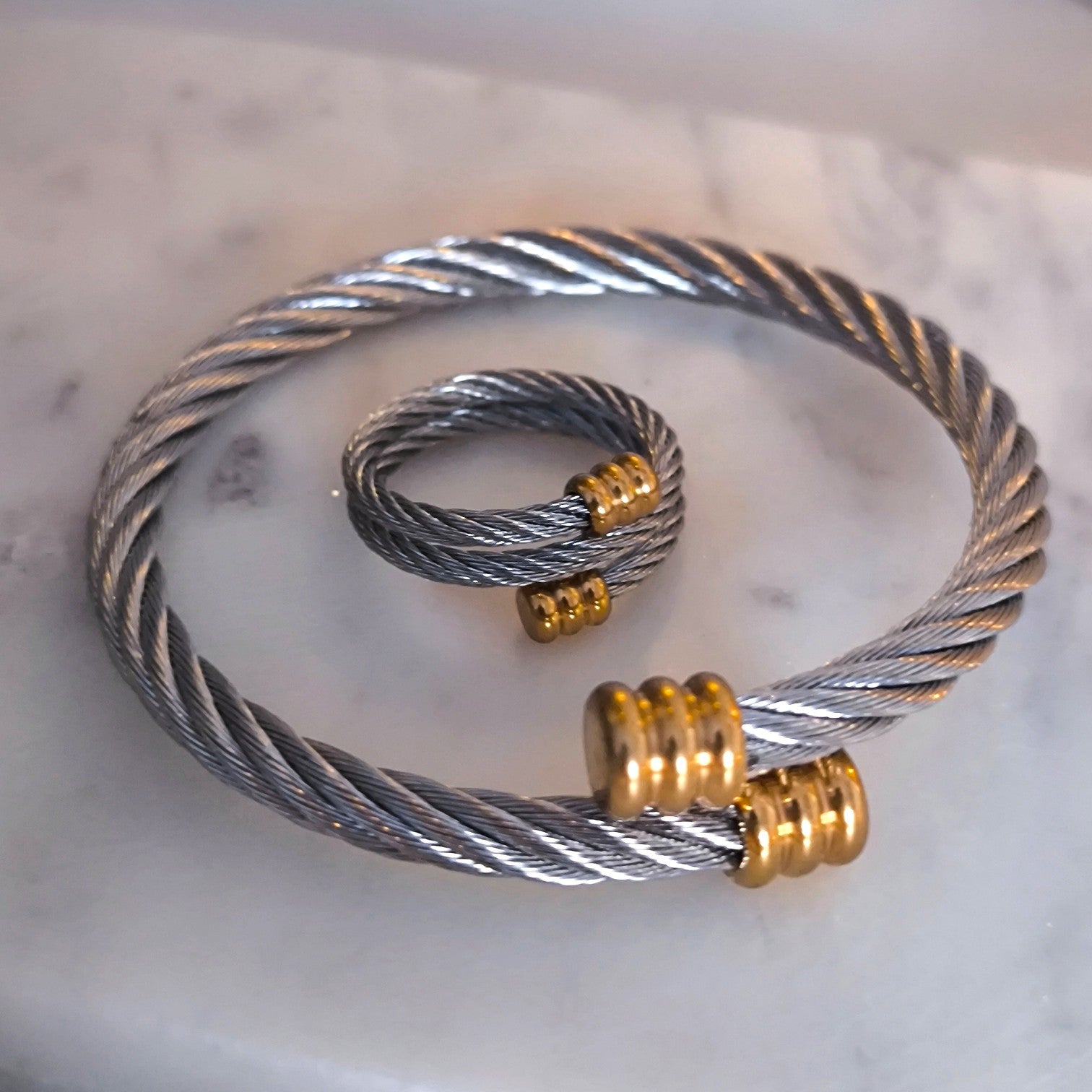 CONJUNTO ALAMBRE PLATA