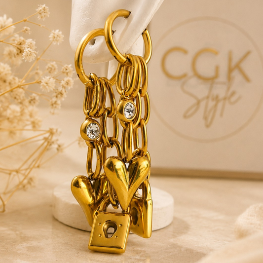 Pendientes Heart Dangle