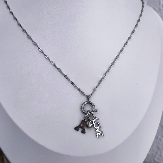 Colgante Inicial Heart Plata