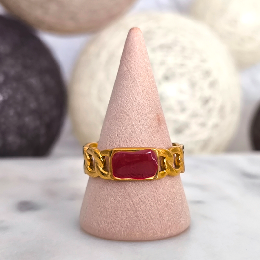 Anillo Piedra Rojiza