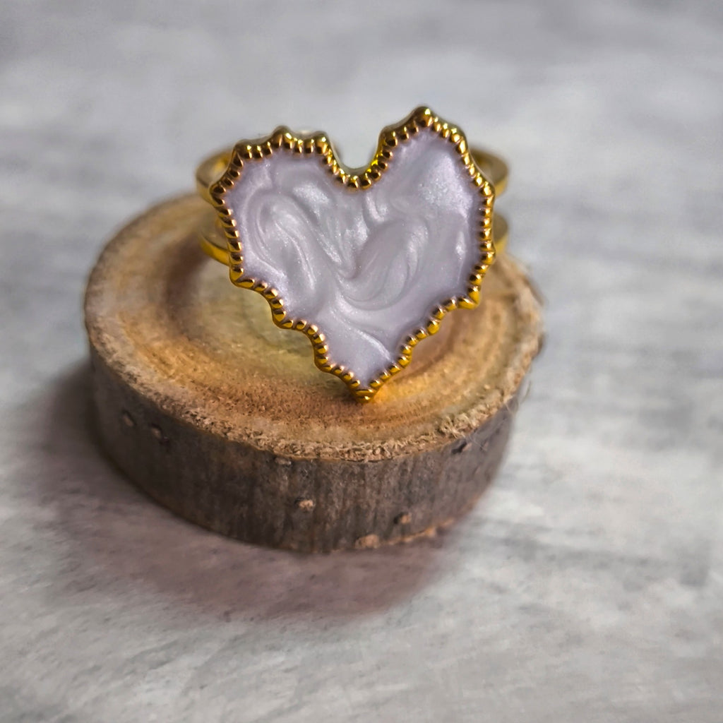 Anillo Amarante Blanco Cœur