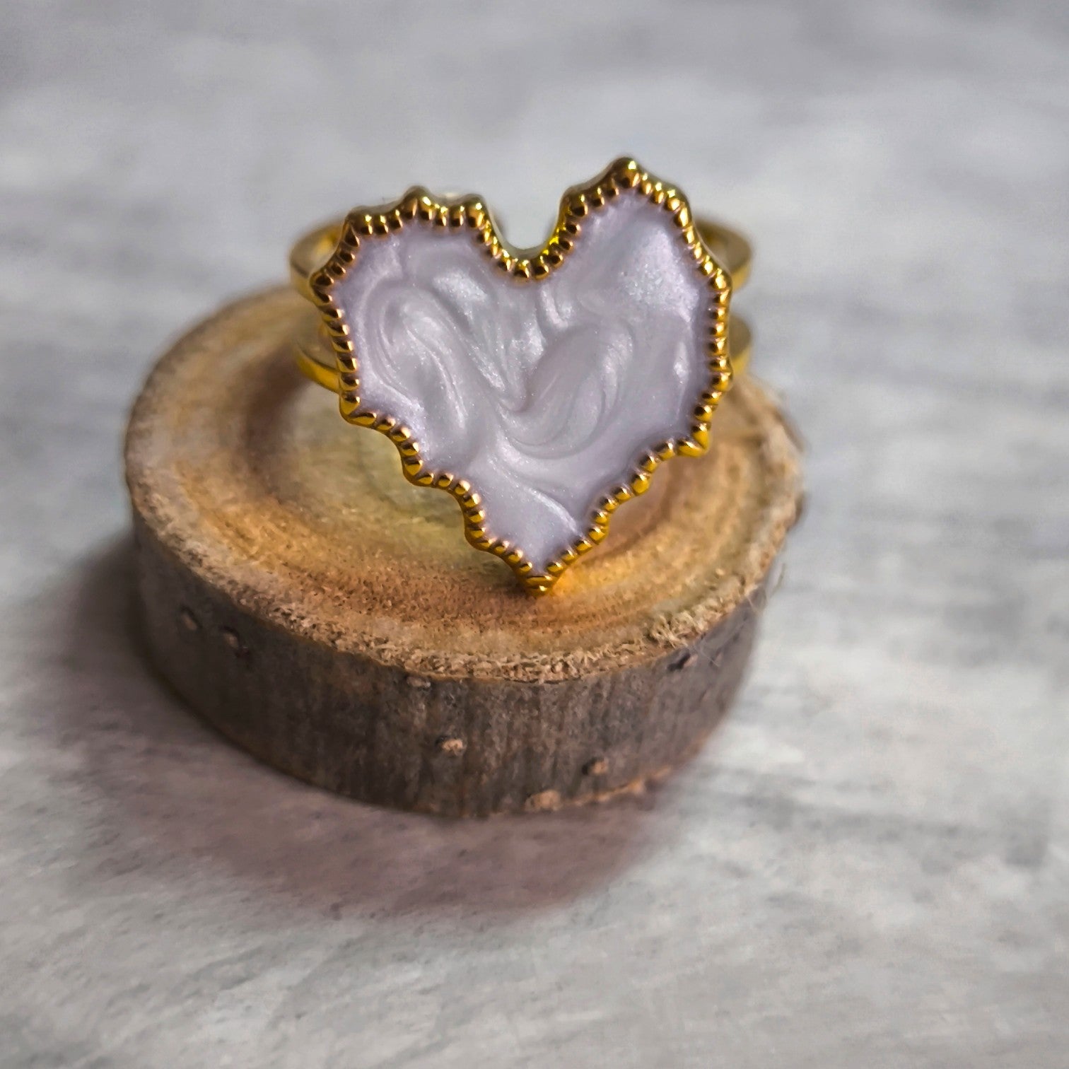 Anillo Amarante Blanco Cœur