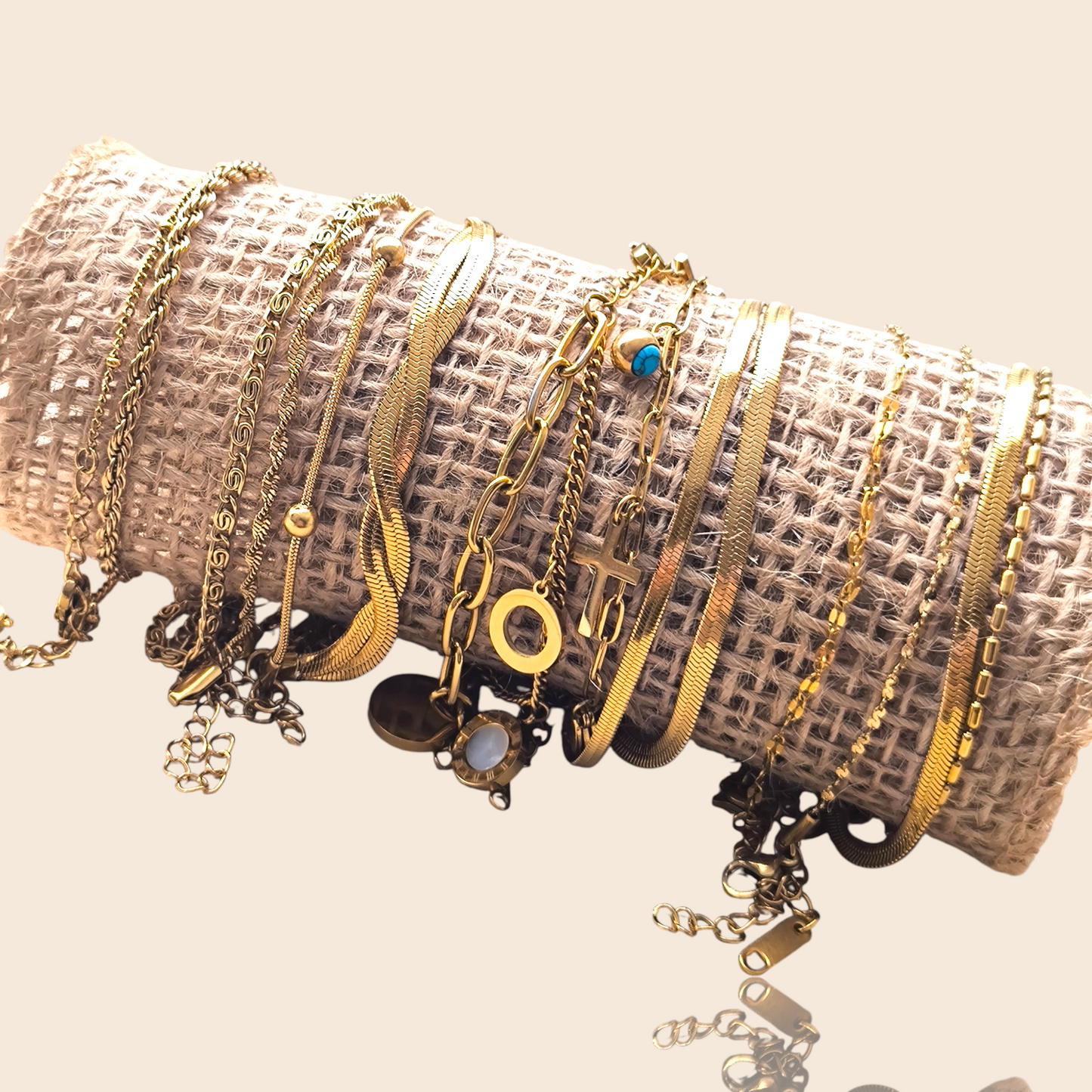 Pulsera Serpiente Dorado Doble