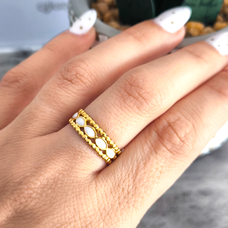 Anillo Amarante · Dorado Antirrosa