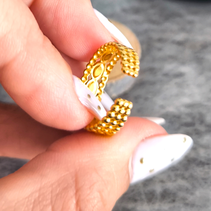 Anillo Amarante · Dorado Antirrosa