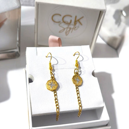 Pendientes Estrella Brújula Dangle