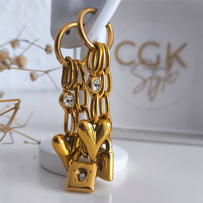 Pendientes Heart Dangle